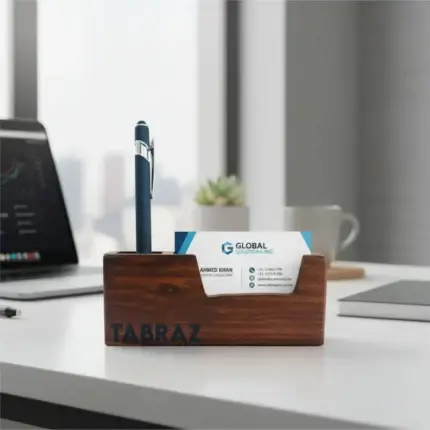 wooden office desk accessories