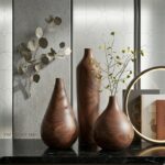 Wooden Flower Vase Set