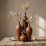 Wooden Decorative Vase Set