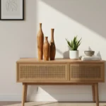 wooden table decor